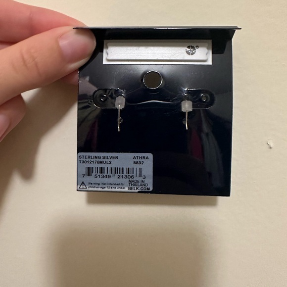 Sterling Silver Heart Dangling Earrings - Picture 2 of 3